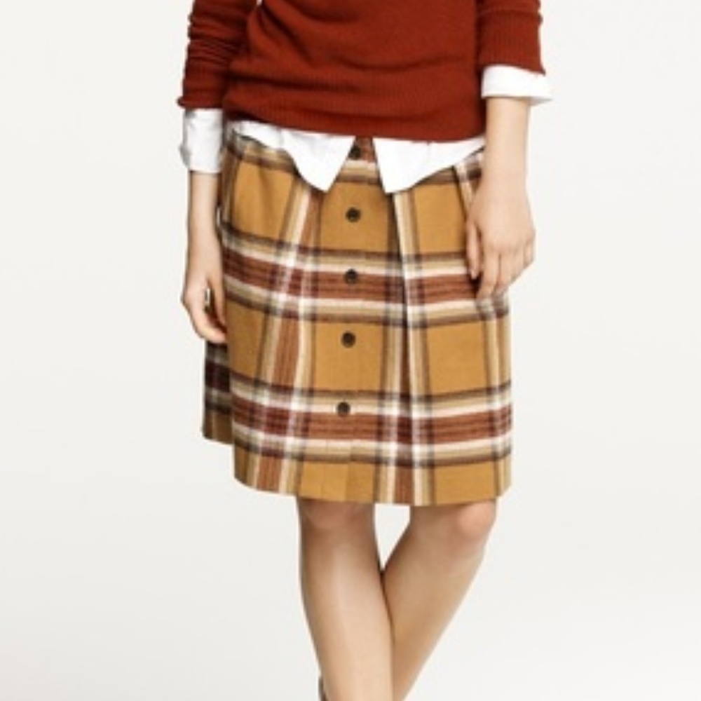 J. Crew Flair Skirt in Plaid 00